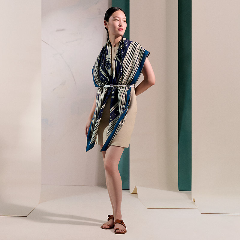 【関税込】Scarf 140 Festival of the Amazon Bandana Festival des Amazones Bandana shawl 140 | Hermès UAE